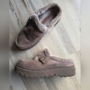 Skechers Women's Shindigs Forever Retro Mule Mushroom Sz 9 Y2K